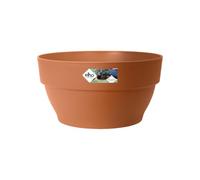 Elho Vibia Campana Bowl 34 - Vaso per Esterno - Ø 33.9 x H 17.4 cm - Marrone/Terra