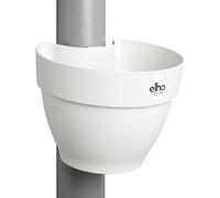 Elho Vibia Campana Drainpipe Clicker 40 - Vaso per Esterno - Ø 21.6 x H 16.3 cm - Bianco/Silky White