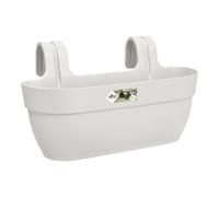 Elho Vibia Campana Easy Hanger L 46 - Fioriera per Balcone esterno - Ø 46.0 x H 26.5 cm - Bianco/Silky White