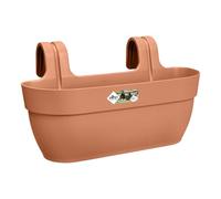 Elho Vibia Campana Easy Hanger L 46 - Fioriera per Balcone esterno - Ø 46.0 x H 26.5 cm - Marrone/Terra