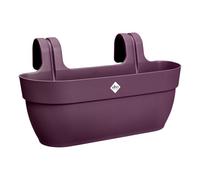 Elho Vibia Campana Easy Hanger L 46 - Fioriera per Balcone esterno - Ø 46.0 x H 26.5 cm - Viola/Porpora Acero