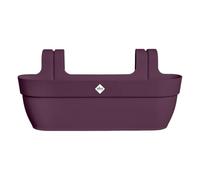 Elho Vibia Campana Easy Hanger XL 58 - Fioriera per Balcone Esterno - 100% Plastica Riciclata - L56 x B26.8 x H23.7 cm - Viola/Porpora Acero