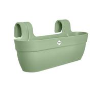 Elho Vibia Campana Easy Hanger XL 58 - Fioriera per Balcone Esterno - 100% Plastica Riciclata - L56 x B26.8 x H23.7 cm - Pistache Green