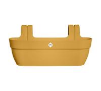 Elho Vibia Campana Easy Hanger XL 58 - Fioriera per Balcone Esterno - 100% Plastica Riciclata - L56 x B26.8 x H23.7 cm - Giallo/Honey Yellow