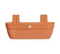 Elho Vibia Campana Easy Hanger XL 58 - Fioriera per Balcone Esterno - 100% Plastica Riciclata - L56 x B26.8 x H23.7 cm - Marrone/Terra