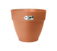 Elho Vibia Campana Round 20 - Vaso per Esterno - Ø 19.5 x H 16.8 cm - Marrone/Terra