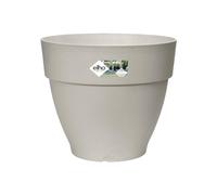 Elho Vibia Campana Round 40 - Vaso per Esterno - Ø 39 x H 33.4 cm - Bianco/Silky White