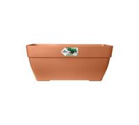 Elho Vibia Campana Trough 80 - Fioriera per Esterno - Ø 76.5 x H 33.3 cm - Marrone/Terra