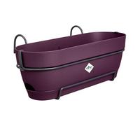 Elho Vibia Campana Trough Allin1 50 - Fioriera per Balcone - Ø 50.4 x H 17.7 cm - Viola/Porpora Acero
