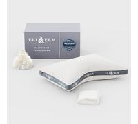 Eli & Elm Cuscino per dormire lateralmente, con imbottitura regolabile per ottenere il perfetto cuscino curvo per alleviare il dolore al collo, imbottitura rimovibile in lattice e poliestere (cuscino