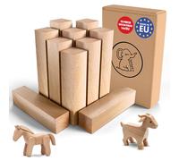 Eli® Legno da intaglio tiglio - confezione da 10 blocchi di legno - tiglio per intaglio o tornitura - modello per intaglio - set di intaglio blocchi grezzi - legno squadrato - kit per bricolage