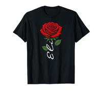 Eli Red Flower Art Uomini Bambini Ragazzi Minimalist Maglietta