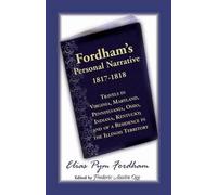 Elias P Fordham Fordham's Personal Narrative, 1817-1818 (Tascabile)