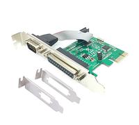 ELIATER PCIe Combo seriale scheda di espansione parallela PCI Express per stampante LPT porta RS232 Com Port adattatore IEEE 1284 Controller Card WCH382 Chip per PC desktop con staffa bassa