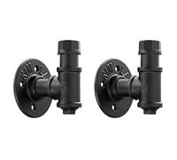 Elibbren Confezione da 2 ganci da parete vintage per accappatoi e asciugamani da parete, stile rustico, stile industriale, gancio appendiabiti da parete, resistente, fai da te, accessori di montaggio