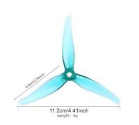 Elica a 3 pale Nazgul F5 | Aerodinamica da 6,5 cm | Materiale PC | Drone da corsa FPV da 5 pollici(F5 2Pair blue)