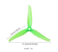 Elica a 3 pale Nazgul F5 | Aerodinamica da 6,5 cm | Materiale PC | Drone da corsa FPV da 5 pollici(F5 2Pair green)