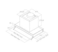 ELICA Cappa Sottopensile, Linea BOXIN LX/BL MAT/A/120, 120 cm, Acciaio Inox, Nero Soft Touch - PRF0172168