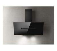 Elica Cappa Cucina Aspirante a Parete Larghezza 90 cm in Vetro colore Nero - PRF0166933
