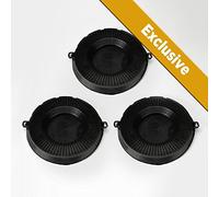 Elica Confezione Risparmio Mod. 48, cod. KIT0097524, Filtro Carbone Nero per Cappa A Incasso, 3 Pezzi, Scorta Annuale