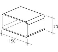 Elica Giunzione Rettangolare Accessorio per Cappa Elica - 1052D