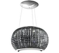 Elica PRF0151809 Interstellar BL/F/65 Cappa a Isola Sospesa con diametro da 65 cm in vetro nero versione Filtrante