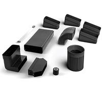 Elica KIT0199835, Kit di installazione dello scarico per modalità di ricircolo (uscita sottopensile), Black
