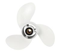 Elica per Barche, 6G1-45941-00-El for elica fuoribordo for barca 6-8Hp 8 1/2 X 8 1/2 in lega di alluminio bianco 7 denti scanalati rotazione R 3 pale