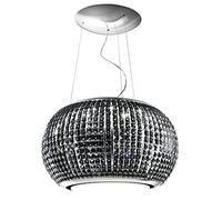 elica INTERSTELLAR IXBL/F/65 - PRF0151809 Cappa Soffitto Larghezza 65 cm, Inox E Nero