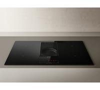 Elica Piano cottura a induzione con cappa NIKOLATESLA PRIME S+ BL/A/83 PRF0182325 in vetro nero/alluminio ghisa da 83 cm