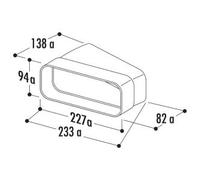 elica RACC. ORIZZ. 15° 94x227 (4043007) - KIT0121002 Accessorio cappa Accessorio | Classe - | Raccordo orizzontale 15°, compatibilità elica, accessorio cappa