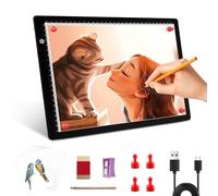 elice Tavolo luminoso A4 con accessori e 4 magneti, ultra sottile, regolazione continua di tipo C Power pad luce per disegno di tatuaggi, pittura con diamanti, streaming, schizzi, animazione, stencil