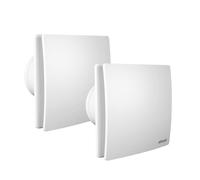 elicent | Elegance 120 Base Set da 2 Pezzi Aspiratore Elicoidale con Frontale Design per Espulsione Diretta Aria Ventola Aspiratore Bagno Cucina 120mm