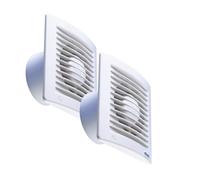 elicent | Estyle 100 Performance Set da 2 Pezzi Aspiratore Elicoidale Ø100 mm con Design Ultrasottile per Espulsione Diretta, Motore Induzione 230V, Silenzioso e Resistente