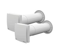 ELICENT | Rec Duo 100, ø100 mm, Set da 2 Pezzi, Unità di Ventilazione VMC decentralizzata con Doppio Flusso e Recupero di Calore, Made in Italy