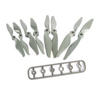 Eliche in nylon 7x5 8x6 9x6 10x7 pollici a trasmissione diretta CW CCW compatibili for aliante aereo RC Drone, fornite con anelli adattatori - Grigio(Style6)