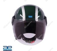 Elicottero Croce Modello Aperto Viso Casco Marrone & Red Per Reale Enfield Rider