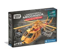 Clementoni Scienza e Gioco Build - Elicottero Da Soccorso, Laboratorio Di Meccanica Bambini 8+ Anni, Set Costruzioni Oltre 220 Componenti, Ingranaggi E Rotori, Made In Italy, Lingua Italiana, 19454