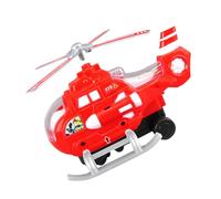 Elicottero Giocattolo Elettrico in Plastica Rosso per Ragazzo Ragazza | Luci e Musica Integrate, Alimentazione 3 Pile Aa, Gioco a Terra e Interazione Genitore Figlio