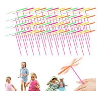 Elicottero Giocattolo Manuale - Set di 30 Libellule Volanti Divertenti - Gioco Educativo per Motricità Fina con Giroscopio da Esterno per Bambini e Bambine