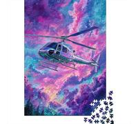 Elicottero Puzzle 1000 Pezzi Carta per Adulti Cielo Fantasioso Variopinto Gioco di Puzzle 1000 Pezzi Relax Focus Decorazione Casa 70x50cm/1000pcs