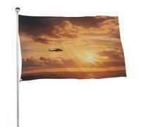 Elicottero Sopra Golden Ocean Waters Flag 3x5 Ft Outdoor Garden Bandiere Banner Decor Per Cortile Portico Prato Fattoria
