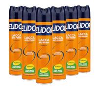 Elidor Lacca Sculptural, Fissaggio Normale, Lacca per Capelli Professionale, Fissa Senza Appesantire, Protezione UV - 6 x 300 ML