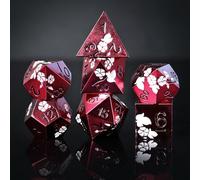 Elifel Dadi DND Set in Metallo D&D 7 Pezzi D4 D6 D8 D10 D12 D20 D% Dadi D&D Metallici Poliedrici per Dungeons And Dragons Pathfinder Giochi da Tavolo Rpg MTG