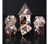 Elifel Dadi DND Set in Metallo D&D 7 Pezzi D4 D6 D8 D10 D12 D20 D% Dadi D&D Metallici Poliedrici per Dungeons And Dragons Pathfinder Giochi da Tavolo Rpg MTG