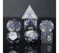 Elifel Dadi DND Set in Metallo D&D 7 Pezzi D4 D6 D8 D10 D12 D20 D% Dadi D&D Metallici Poliedrici per Dungeons And Dragons Pathfinder Giochi da Tavolo Rpg MTG