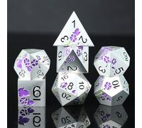 Elifel Dadi DND Set in Metallo D&D 7 Pezzi D4 D6 D8 D10 D12 D20 D% Dadi D&D Metallici Poliedrici per Dungeons And Dragons Pathfinder Giochi da Tavolo Rpg MTG