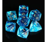 Elifel Set Dadi D&D 7 Pezzi Dragon Eye Mobili Resina Dadi da Gioco Particolari DND con Bordi Affilati Poliedrici Dadi per Dungeon Draghi Pathfinder Rpg DND MTG con Confezione Regalo