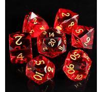 Elifel Set Dadi D&D 7 Pezzi Dragon Eye Mobili Resina Dadi da Gioco Particolari DND con Bordi Affilati Poliedrici Dadi per Dungeon Draghi Pathfinder Rpg DND MTG con Confezione Regalo