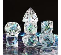 Elifel Set Dadi D&D 7 Pezzi Dragon Eye Mobili Resina Dadi da Gioco Particolari DND con Bordi Affilati Poliedrici Dadi per Dungeon Draghi Pathfinder Rpg DND MTG con Confezione Regalo
